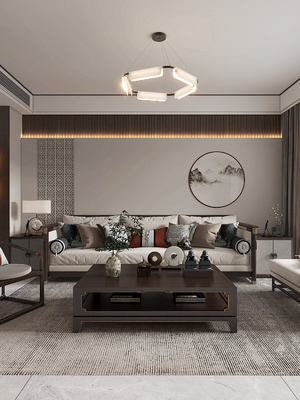 濟(jì)南中建國熙臺140平新中式風(fēng)格